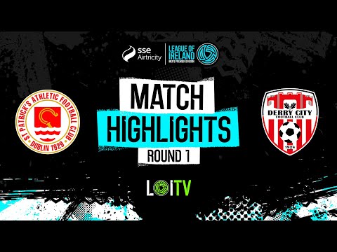 SSE Airtricity Men's Premier Division Round 1 | St Patrick’s Ath. 1-1 Derry City | Highlights