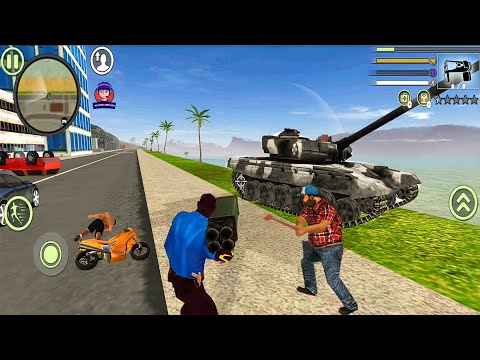 Panther Police Spider Rope Hero Vice Town Simulator - Driving Tank in Open World #9 Android Gameplay