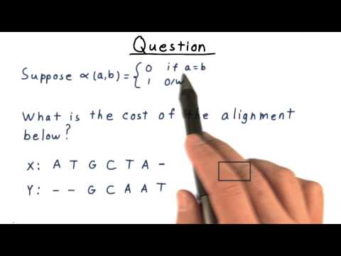 Sequence Alignment Cost Quiz GT Computability Complexity Theory Algorithms