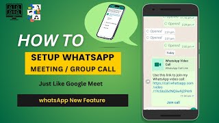 How To Setup WhatsApp Group Call / Conference Video Call
