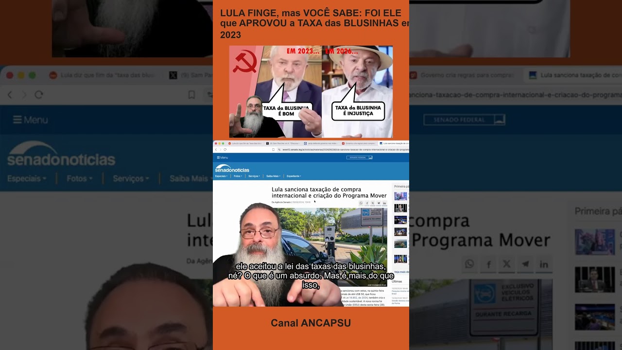 LULA FINGE, mas VOCÊ SABE: FOI ELE que APROVOU a TAXA das BLUSINHAS em 2023
