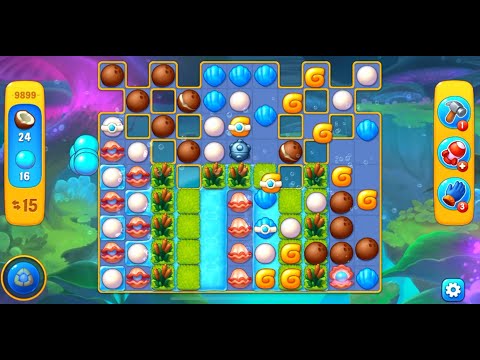 Fishdom level 9899 with a puzzle (с головоломкой)