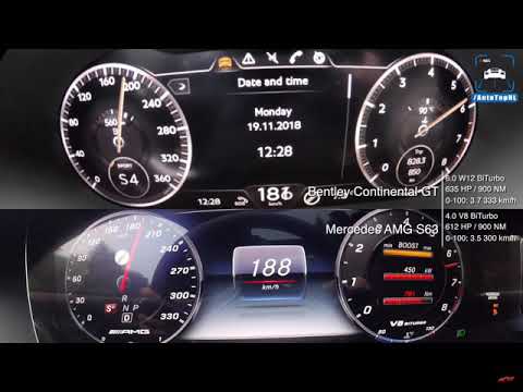 Mercedes S63 VS Bentley Continental GT 0-310