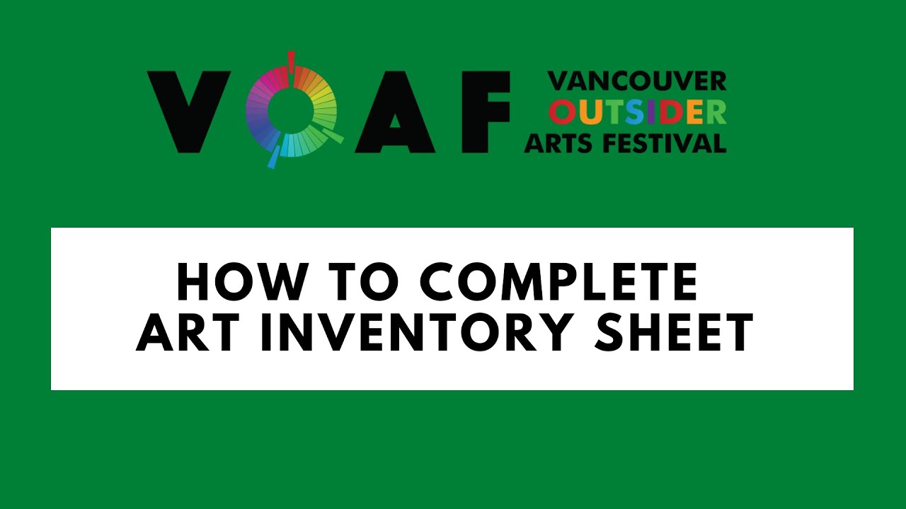 How To Complete Festival Artwork Inventory