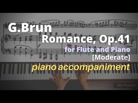 Brun - Romance, Op.41 for Flute and Piano: Piano Accompaniment [Moderate]