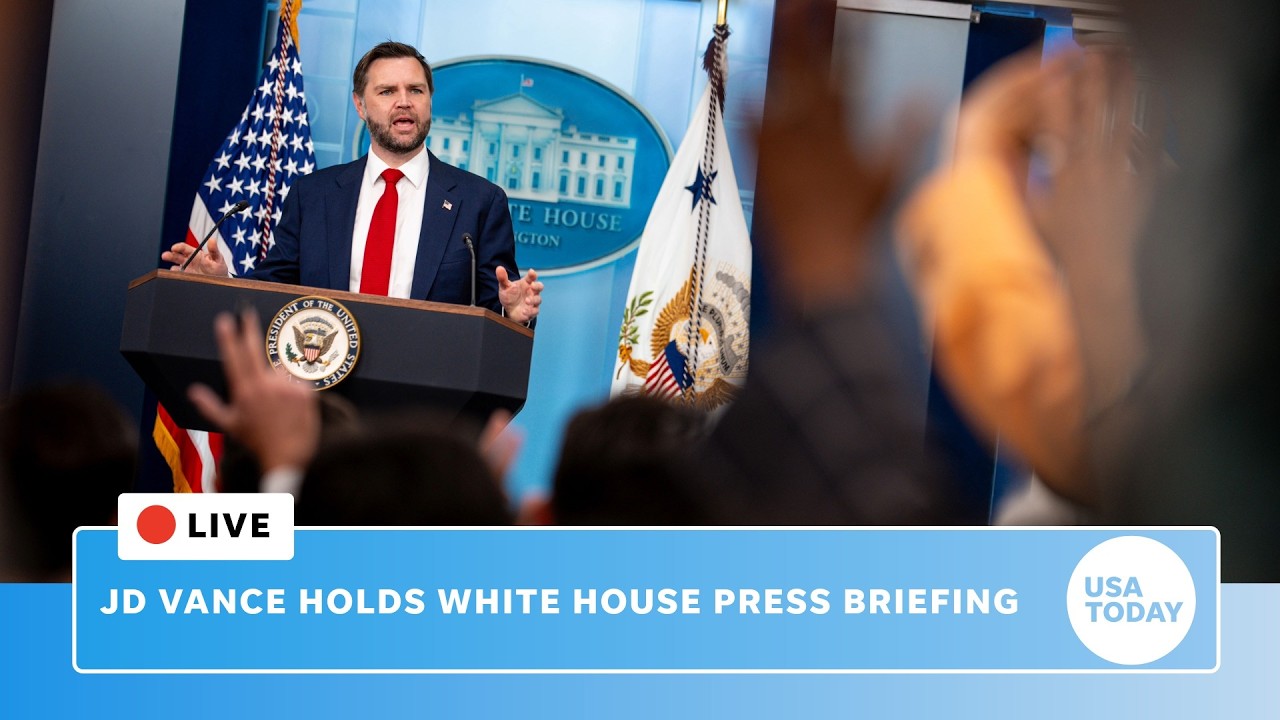 Live: JD Vance holds first White House press briefing since Karoline Leavitt resignation