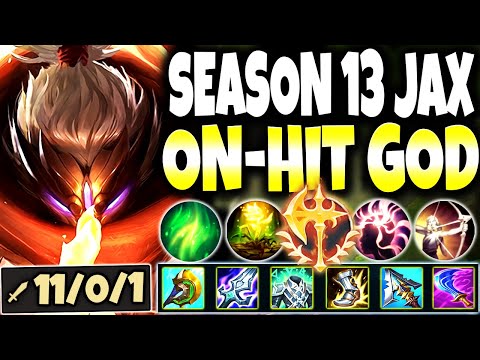 On-Hit JAX Top My UNKILLABLE 1v5 GOD - Season 13 Build 🔥 LoL Meta Jax Guide #08 - League of Legends