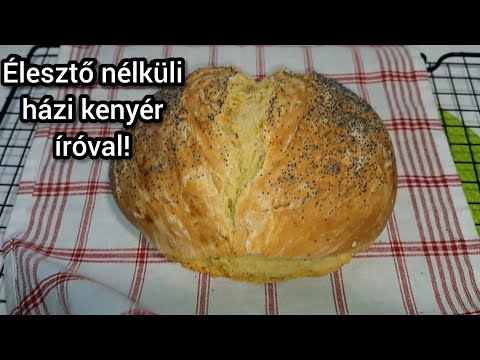 Házi kenyér élesztő nélkül,íróval.