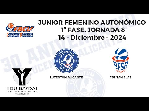 LUCENTUM ALICANTE - CLUB BALONCESTO FEMENINO SAN BLAS ALICANTE. JUNIOR FEMENINO AUTONÓMICO 24-25
