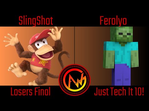 AWG Just Tech It 10 Losers Final - SlingShot (Diddy Kong) Vs Ferolyo (Steve) Smash Ultimate - SSBU