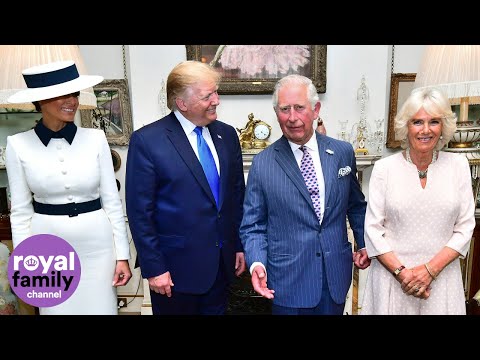 Prince Charles welcomes President Donald Trump for afternoon tea