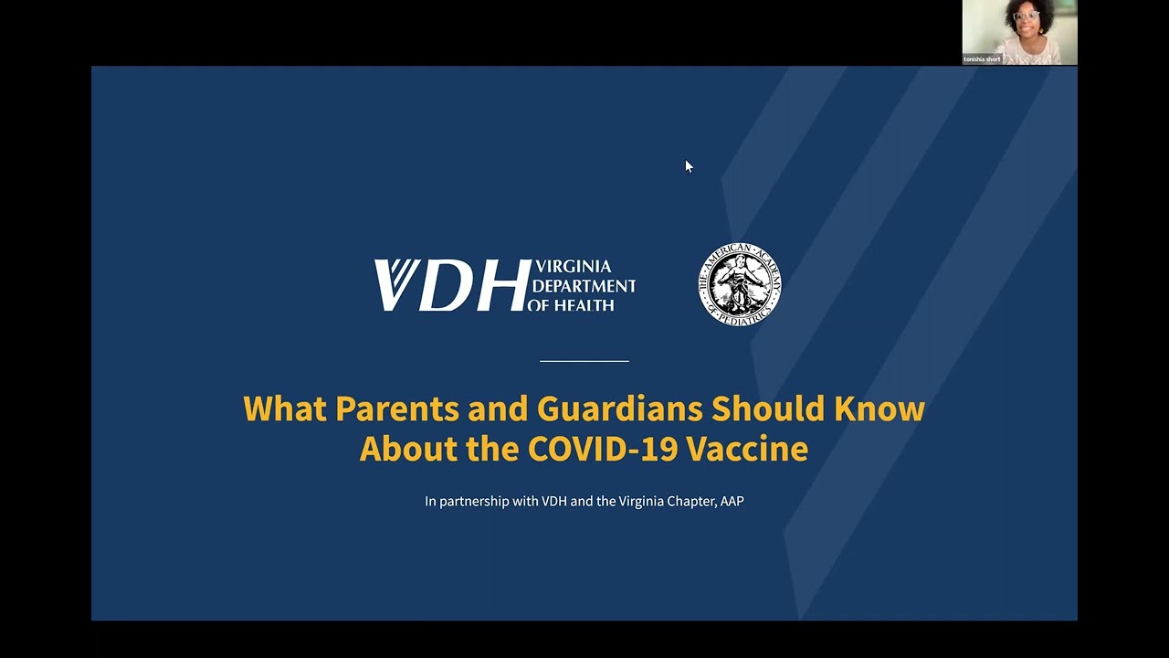 The Virginia Department of Health virtual town hall about the COVID-19 vaccination on April 21, 2022
