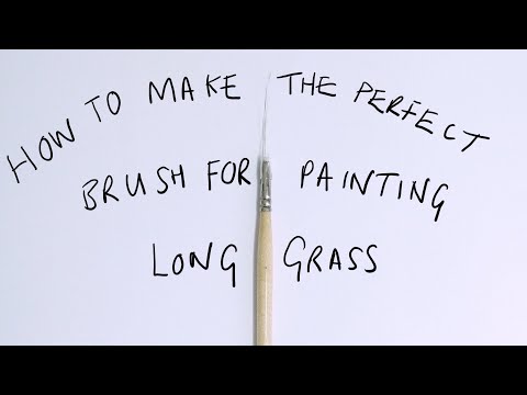 MAKING A BRUSH FOR PAINTING GRASS