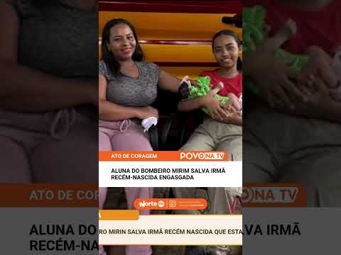 Aluna do programa Bombeiro Mirim ajudou a salvar a vida da irmã recém-nascida