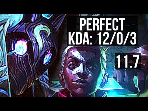 KINDRED vs EKKO (JUNGLE) | 12/0/3, Legendary, 500+ games | KR Master | v11.7