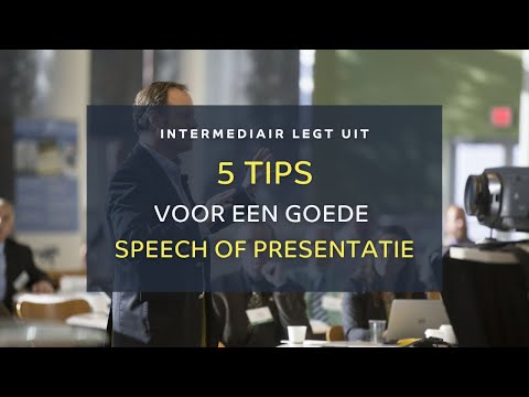 5 tips voor een goede speech of presentatie | Intermediair