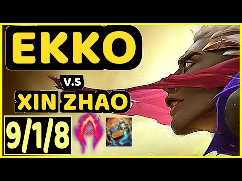 HY0G4 (EKKO) vs XIN ZHAO - 9/1/8 KDA JUNGLE GAMEPLAY - BR Ranked GRANDMASTER