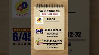 Lotto Result Today 9pm Draw August 24, 2026 PCSO #lottoresulttoday #lotto #9pmpcsolottoresult