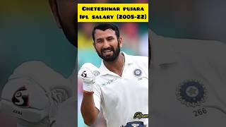 cheteshwar pujara ipl salary (2008-22) #cricket #ipl #rcb #kkr #pbks #cheteshwarpujara #test