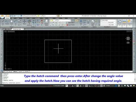 How to generate hatch with angle in JTS intelliCAD 11