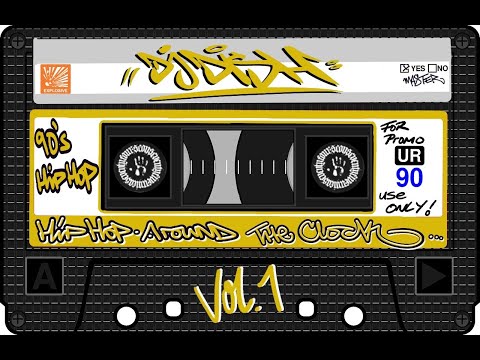 DJ DISH   HipHop around the Clock Vol. 1  - #1 -  Oldskool MixTape - 90s HipHop Mix
