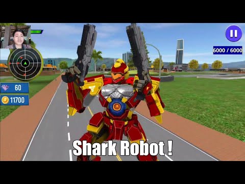 Shark Robot Car Game #2 - Tornado Robot Bike Games 3D - Android Gameplay