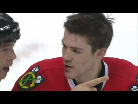 Scrum in 1st April 14 2013 Chicago Blackhawks vs St. Louis Blues NHL Hockey