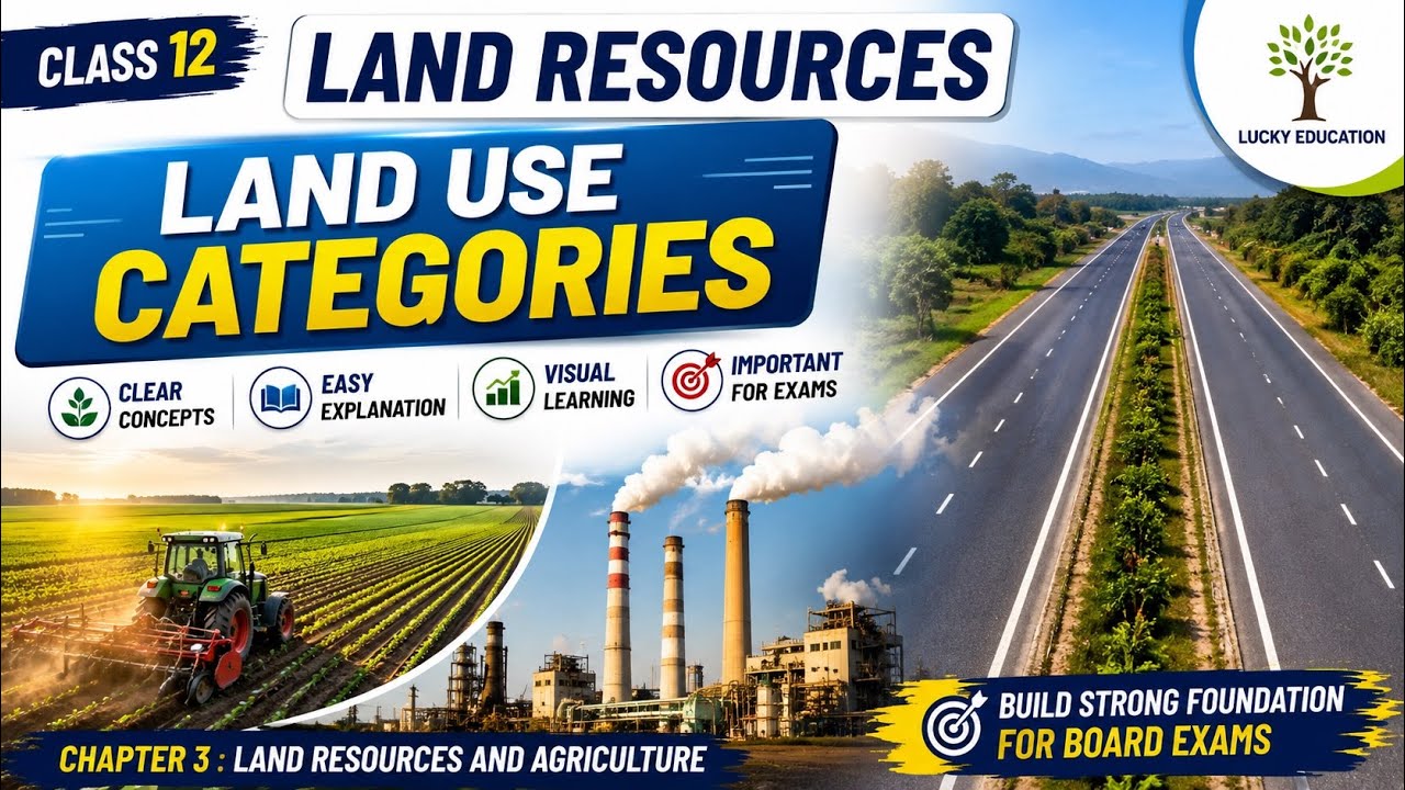 Land Use Categories  - Land Resources and Agriculture | Class 12 Geography