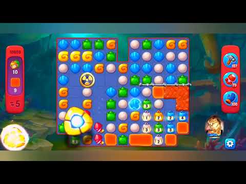 фишдом 2022  #  10859 уровень - прохождение без бустеров # Fishdom,   10859  level - no Boosters.