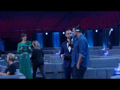 Petra & Måns in the green room @ dress rehearsal | wiwibloggs