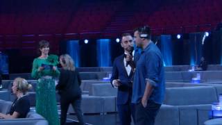 Petra & Måns in the green room @ dress rehearsal | wiwibloggs