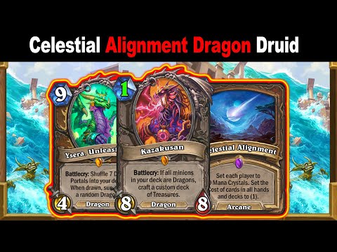 Celestial Alignment Big Dragon Druid Is The Best! Throne of the Tides Mini-Set | Hearthstone