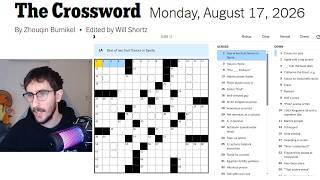 An Easy Monday! (For Me) | NYT New York Times Crossword - Monday, August 17