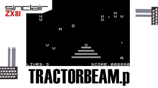 Gameplay of excellent ZX81 game Tractor Beam
