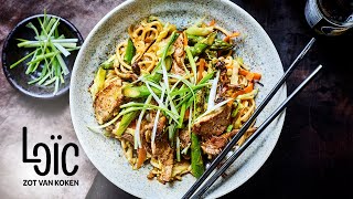Yakisobanoedels Met Beef Teriyaki - Aflevering 22 - Loic Zot Van Koken