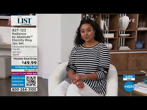 Radiance by Absolute Simulated Diamond 3piece Eternity R...