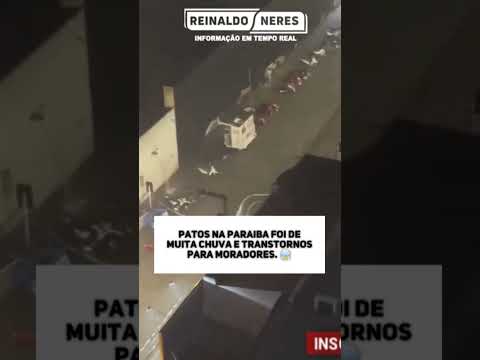 Patos na Paraiba foi de muita chuva e transtornos para moradores. ⛈️ #shorts #chuva #temporal #cai