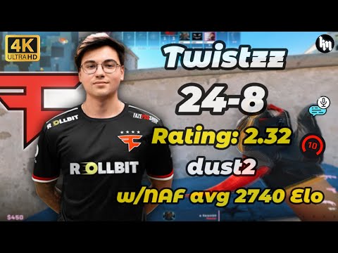 Twistzz (24-8) w/NAF (dust2) | FACEIT Ranked | Jan 16 2026 #cs2 #Twistzz #faze