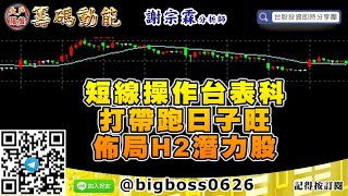 【大戶羅盤籌碼動能】 #謝宗霖0630，短線操作台表科 打帶跑日子旺 佈局H2潛力股 (圖)