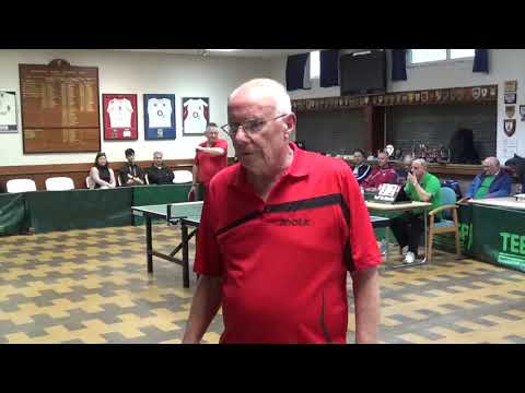 2019 Basingstoke Closed Table Tennis finals - Super Vets - Paul Rattue vs Tony Brown