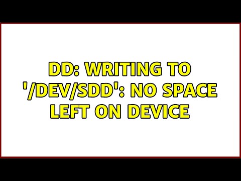 Ubuntu: dd: writing to '/dev/sdd': No space left on device