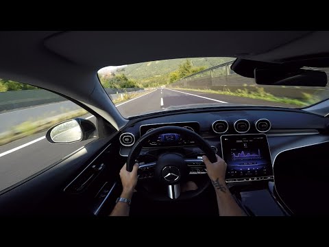 Ausfahrt im 2023 Mercedes-Benz C-Klasse C 220 d mit 200 PS - POV / Fahrerperspektive