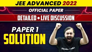 JEE Advanced 2022 - Official Paper Discussion || Paper 1 Detailed Solutions