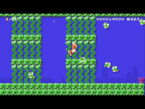 1-7:Shroom Lake Underwater Pass by Myuu - Super Mario Maker - No Commentary 1bk