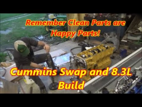 Hyster Forklift Cummins 8.3L Swap Part 4 Engine Assembly