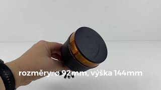 LED maják, 12-24V, 30x0,7 W oranžový na držiak, ECE R65