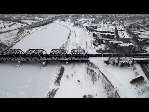 Columbus, Ohio Scioto Mile 4k Drone Footage