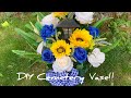 How to Make a DIY Cemetery Floral Arrangement Vase!!