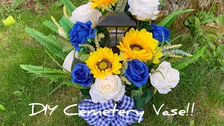 How to Make a DIY Cemetery Floral Arrangement Vase!!