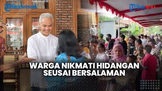 Seusai Bersalaman dengan Ganjar Pranowo, Warga Menikmati Hidangan yang Telah Disediakan